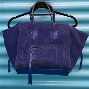 Celine // Navy Embossed Leather Cabas Phantom Tote Bag – VSP